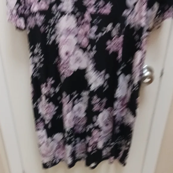 Connected Apparel Black and Pink Floral Dress - Picture 9 of 10